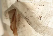 刺繍デザインの気球カーテン【リビング・寝室用・穴あけ不要】