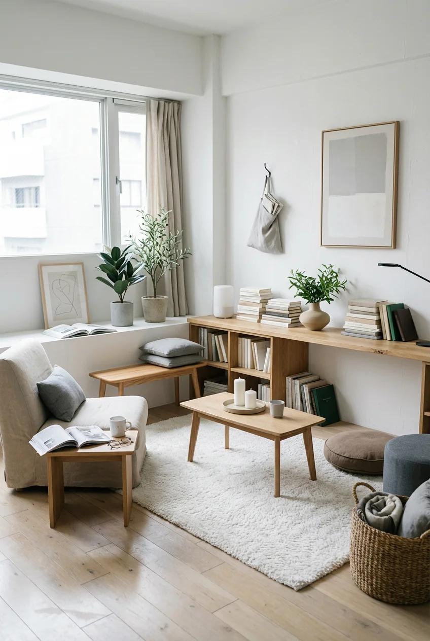 揃えるミニマリスト部屋づくりアイテム｜静音時計と防水ラグで実現するシンプルライフの秘密