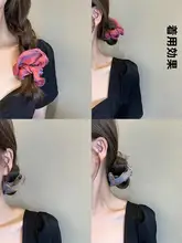 シルクリネン製 高級ヘアゴム【丸い形・お洒落なヘアアクセサリー】