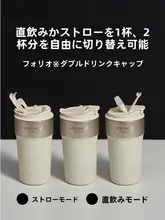 タンブラー ストロー付き 316Lステンレス 保温保冷 ラテカップ 携帯用 通勤通学 レディース「holoholo」