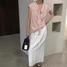 夏用おしゃれなフロースリーブトップス【甘いデザイン・ゆったりフィット】（セットアップ対応）