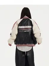 Free Center ヴィンテージ風 スポーティなボンバージャケット【冬用・厚手・男女兼用】