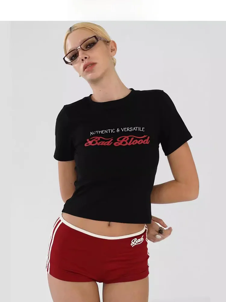 bad boy アメリカンヴィンテージプリント短袖Tシャツ：通勤風のカジュアルスタイルを実現