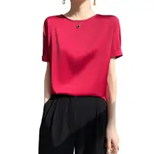 極上の柔らかさ！シルク使用の短袖Tシャツ【ラウンドネック・ゆったりデザイン・夏用】