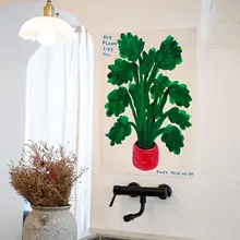 緑の植物が特に愛おしい！大学の寮用壁掛けポスター【インテリア装飾・カジュアルデザイン】