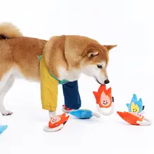 インタラクティブ犬用ロープおもちゃ【発声機能・耐噛み・トレーニング用・小型犬対応】