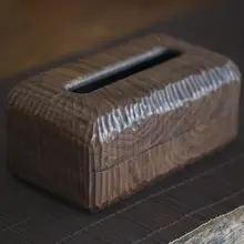 北米産 ブラックウォールナット製 高級ティッシュボックス【リビング用・シンプルデザイン】