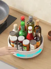 回転収納付きキッチン調味料ラック【多機能・家庭用】