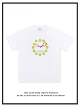 シンプルデザインのカップル用Tシャツ【ショートスリーブ・コットン製・文化的なロゴ入り】