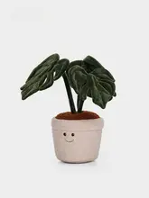 植物デザインの亀背竹の毛糸ぬいぐるみ【ギフト・誕生日にぴったり・インテリア装飾用】