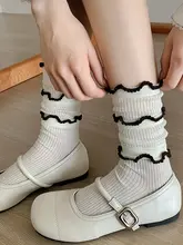 ルーズソックス 春夏女性用レース薄手ソックス