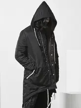 暗黒系フード付きロングコート【冬用・保温・ゆったりフィット】