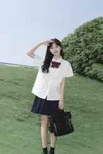 女子用 白シャツ 短袖 夏用【学院風・JK制服・卒業式・クラス服】