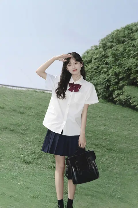 女子用 白シャツ 短袖 夏用【学院風・JK制服・卒業式・クラス服】