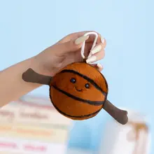 趣味のスポーツモチーフぬいぐるみキーホルダー【バドミントン・バスケットボール・ソフトボール・テニス】