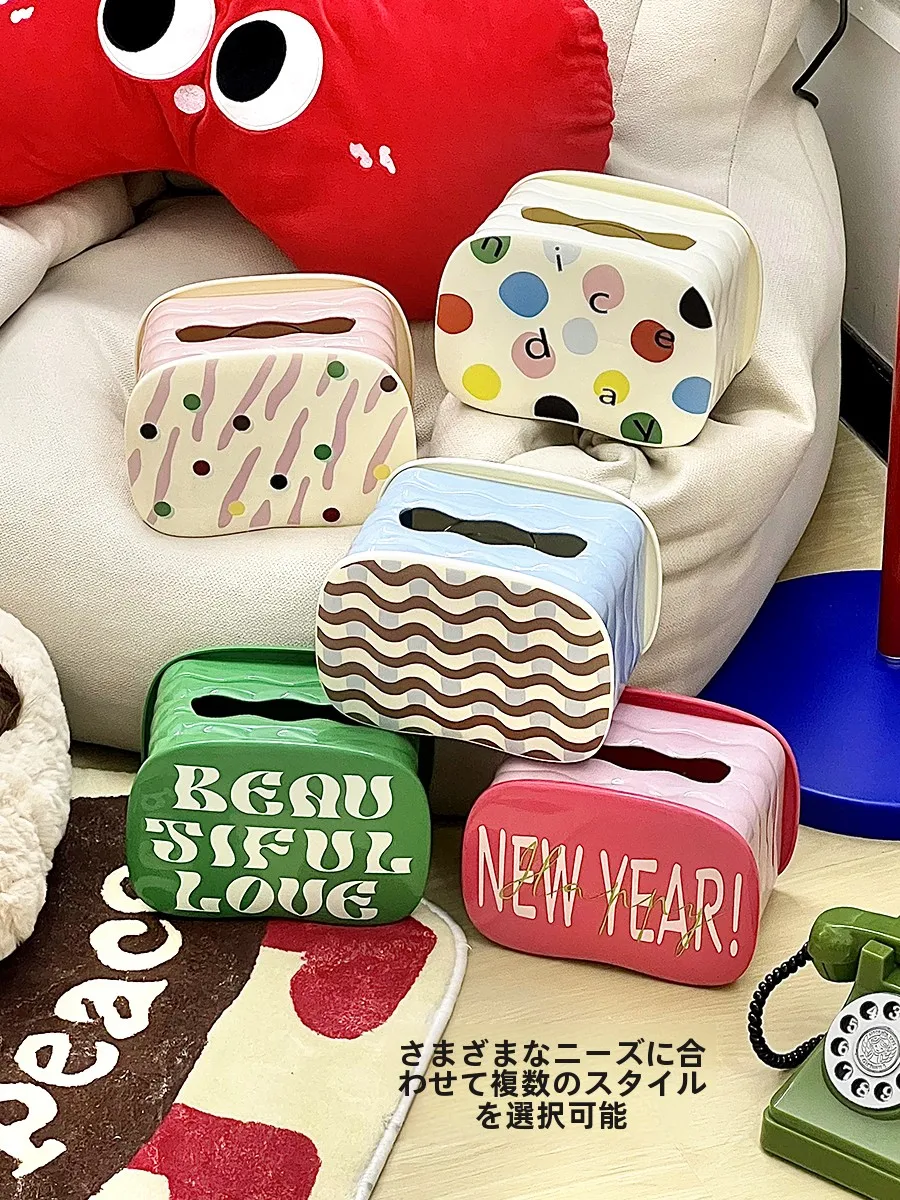 かわいいデザインのティッシュボックス：創意型でインテリアに融合する3D立体収納