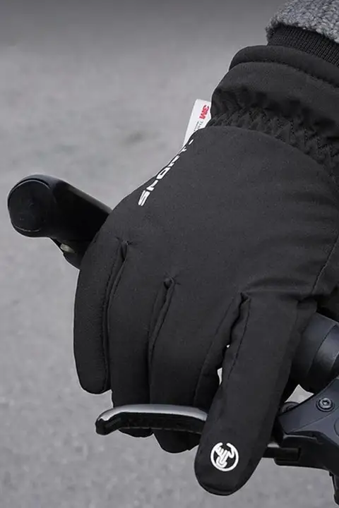 防寒仕様の冬用タッチスクリーン メンズ手袋【内側が起毛・自転車用・大きめサイズ】