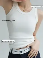 白色キャミソール【夏用・ブラパッド付き・肌触りの良い・インナー＆外出着対応】