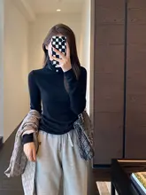 AMR UU タートルネックウール混紡セーター【柔らかく保温性あり・女性用・秋冬用】