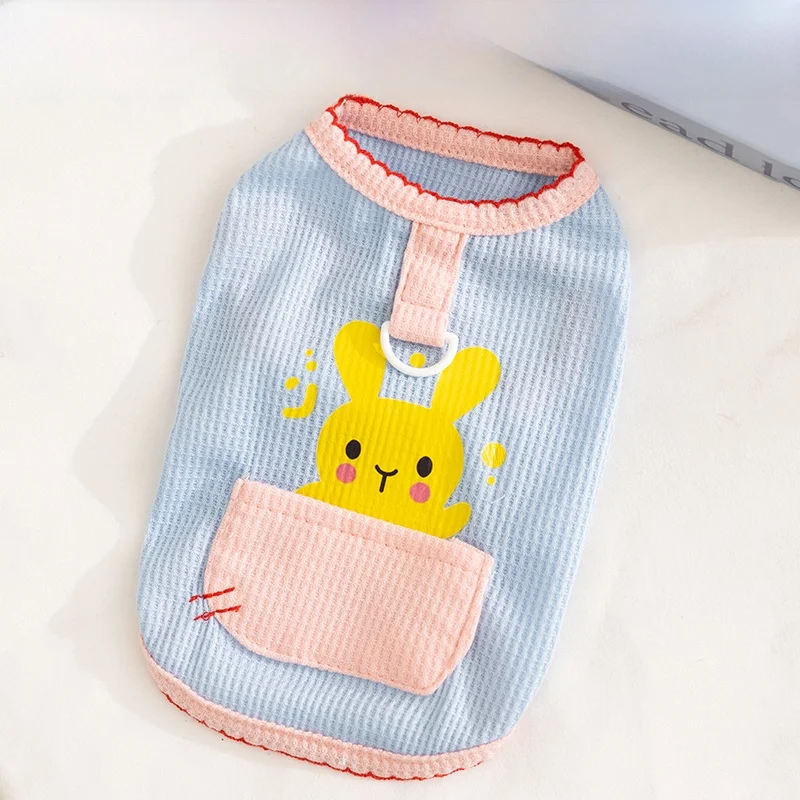 漫画のポケットは子犬を引っ張ることができます タンクトップ：牽引機能付きのペットファッションの実用性と選定基準