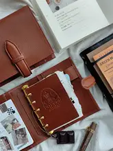 手作りコーヒーシリーズ ヴィンテージ本革コーヒーカラー 手帳型バインダー【A5サイズ・活用ガイド付き】