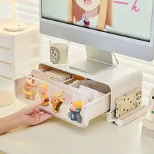 デスクトップ用昇降ラック【収納ボックス・オフィス・モニター用】