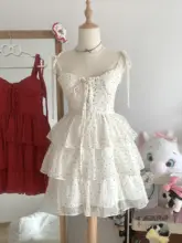 ドット柄の女性用フリルキャミソールドレス【夏用・可愛いデザイン・エレガント】（セットアップ対応）