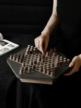 胡桃木製 ダビデの星 ジャンプロンバードゲーム【子供向け・知育玩具・リビングや子  供部屋用デコレーション】