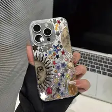 太陽星と星のデザイン！iPhone用ケース【対応機種多数・おしゃれな保護】