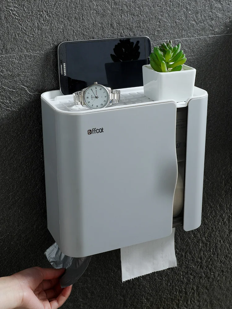 穴あけ不要のトイレットペーパー収納ボックス：上部収納の衛生的かつ便利な解決策