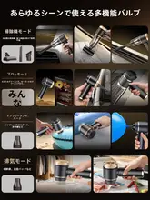 車載用ワイヤレスハンディ掃除機【充電式・吸引と吹き出し機能・強力吸引】