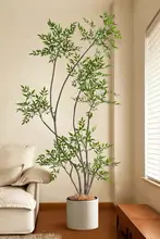 大型のインテリア用フェイクグリーン 南天竹【高級感ある観葉植物・フロアデコレーション用・ナチュラルデザイン】