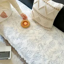 南フランス風デザインの全棉刺繍ソファカバー【水洗い可能・夏用】