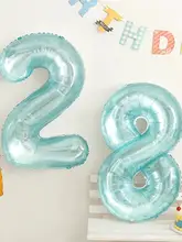 果糖ゼリー風クリスタルカラーナンバー風船【誕生日パーティー装飾・子供用撮影小道具】