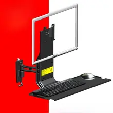 壁掛け短腕小型キーボード機器用アームスタンド【側面引き伸ばし対応】