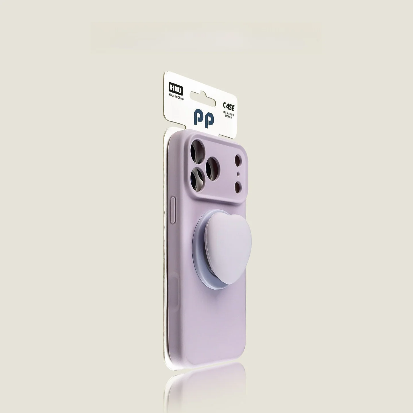 愛らしいハート型マグネット吸盤スマホスタンド：クリームイエロー・シリコン製の固定と保護機能