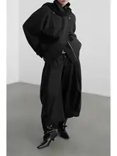八分丈ダブルウエストワイドパンツ（セットアップ対応）