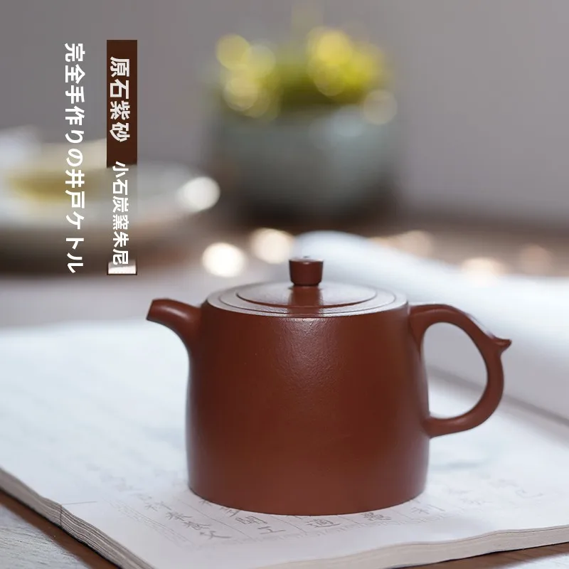 梅雨に備えて買うべき！宜興紫砂壺 手作り 原鉱朱泥 井欄壺 茶器ギフトボックス