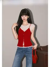 半袖 Tシャツ レディース フェイクレイヤード クルーネック カラーブロック ウエストシェイプ 韓流 カジュアル 「Forever21」