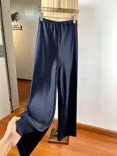 夏用の薄手ストレートパンツ【高腰・落ち感・カジュアルスタイル】