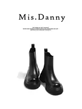 女性用 黒のサイレントブーツ【増高・スリム効果・厚底・チェルシーブーツ】