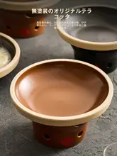 高温直火対応 陶器製アルコールストーブ【割れにくい・ホテル用・浅型鍋】