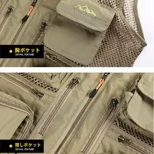 釣りベスト メンズ カジュアル アウター 通気性があり 着脱可能 マルチポケット