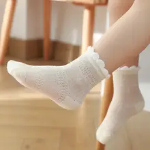 新生児用 通気性の良い薄手ソックス【メッシュデザイン・ノン・冷感】