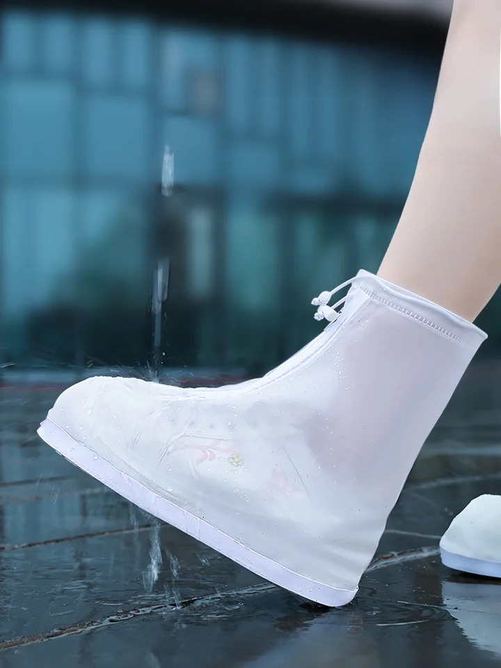男女兼用 シリコン製防水レインブーツ【耐磨・滑り止め・子供用】