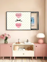 ハート型のかわいい電気メーターボックス用装飾画【マルチメディアボックスカバー】