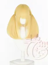 全黄色のコスプレウィッグ【中長髪・蓬蓬スタイル・アクシズイメージ】