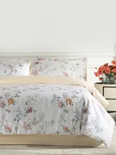 高級コットン製のアメリカンスタイル4点寝具セット【長毛綿・プリント・全棉素材】（セットアップ対応）