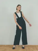 デザイン性のあるシンプルなサロペット【松本恵奈スタイル】