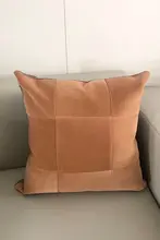 モダンでシンプルなデザイン！オレンジ・キャラメル色のコーデュロイクッション【スクエア・腰枕】